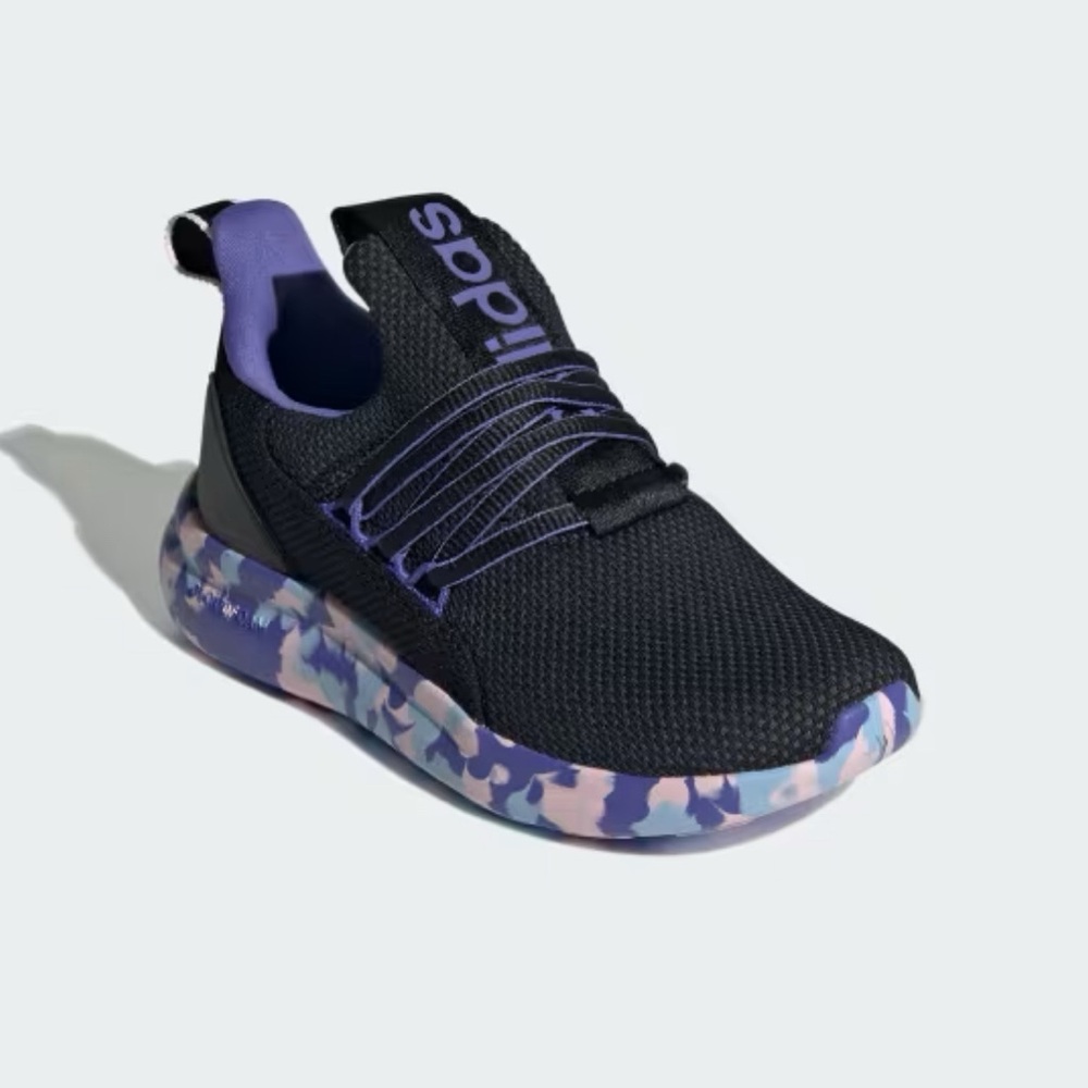 Adidas Kids Black Purple Blue Pink Lite Racer Adapt Sneakers Big Kids 3.5 NWT